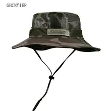 GBCNYIER модный солнцезащитный крем, большой край Панама унисекс, камуфляжная кепка, шляпа, летняя тонкая хлопковая ветрозащитный трос, солнцезащитный козырек