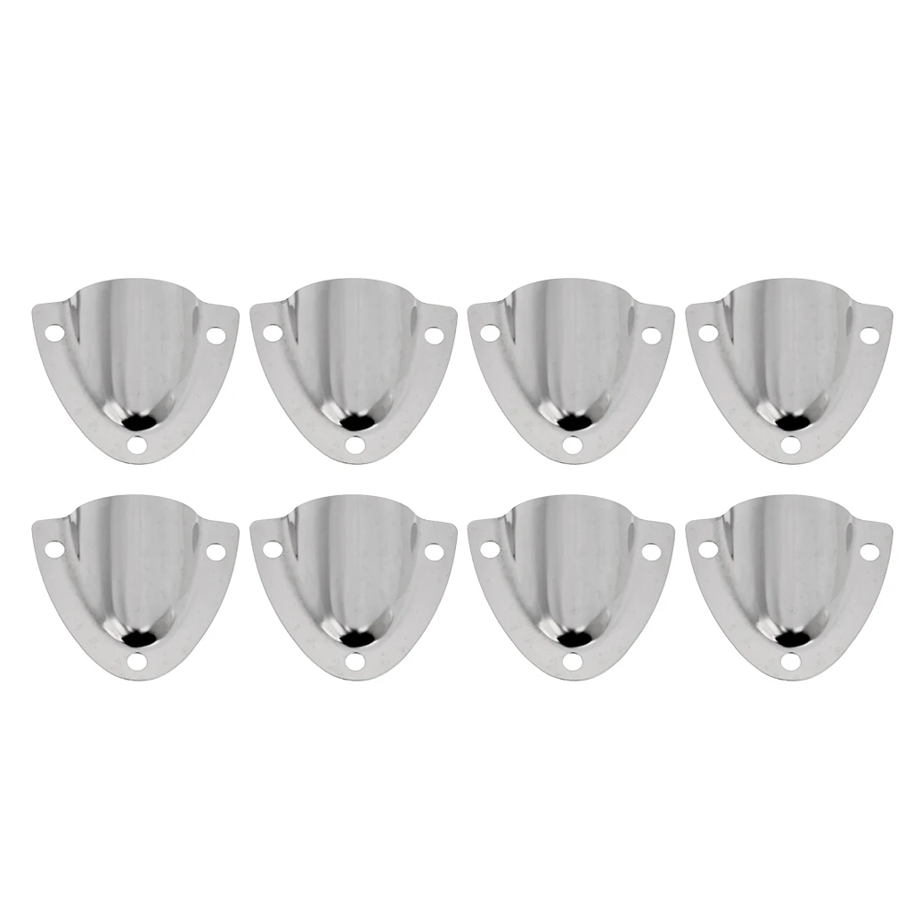 Pack of 3 Stainless Steel Polished Clamshell Vent / Wire Cover Clam Shell Vent for Boat