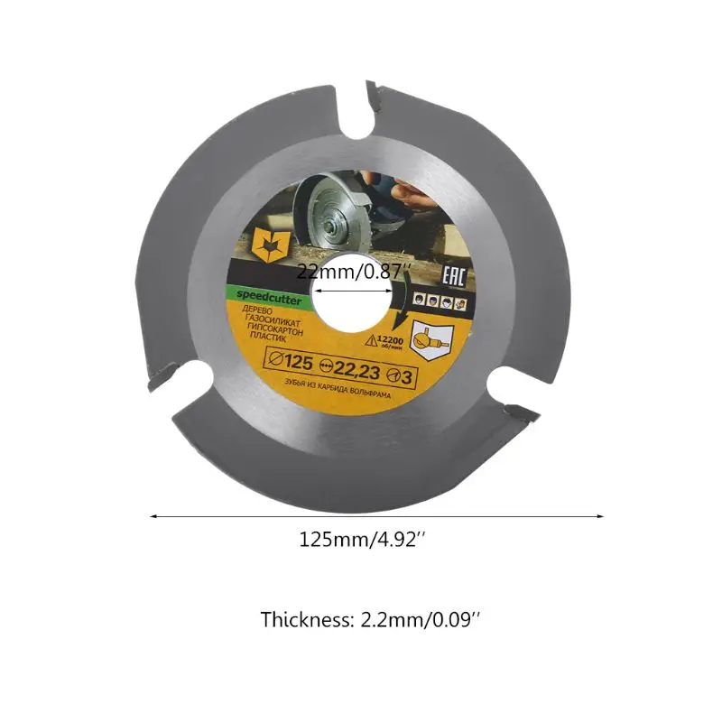 125 мм 3T пильный диск Мультитул шлифовальный станок Пила диск с твердосплавными режущими пластинами: деревянный отрезной диск для резки древесины Мощность инструмент Аксессуары