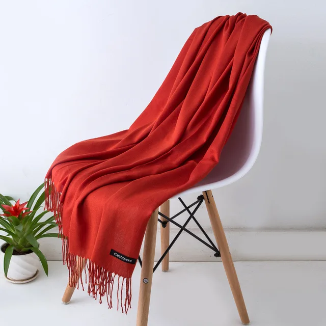 190*65cm classic Large Solid Color Soft carf Cashmere Boy Girl Unisex Women office Lady Shawl Wrap Pashmina Female Hijab Muffler_voghion.com