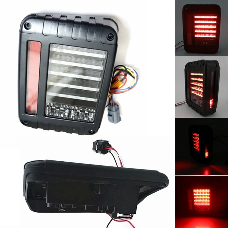 Пара LED задний фонарь тормозной обратного сигнала поворота лампы для 07-16 Jeep Вранглер JK Пара LED задний фонарь тормозной обратного сигнала поворота лампы для 07-16 Jeep Вранглер JK