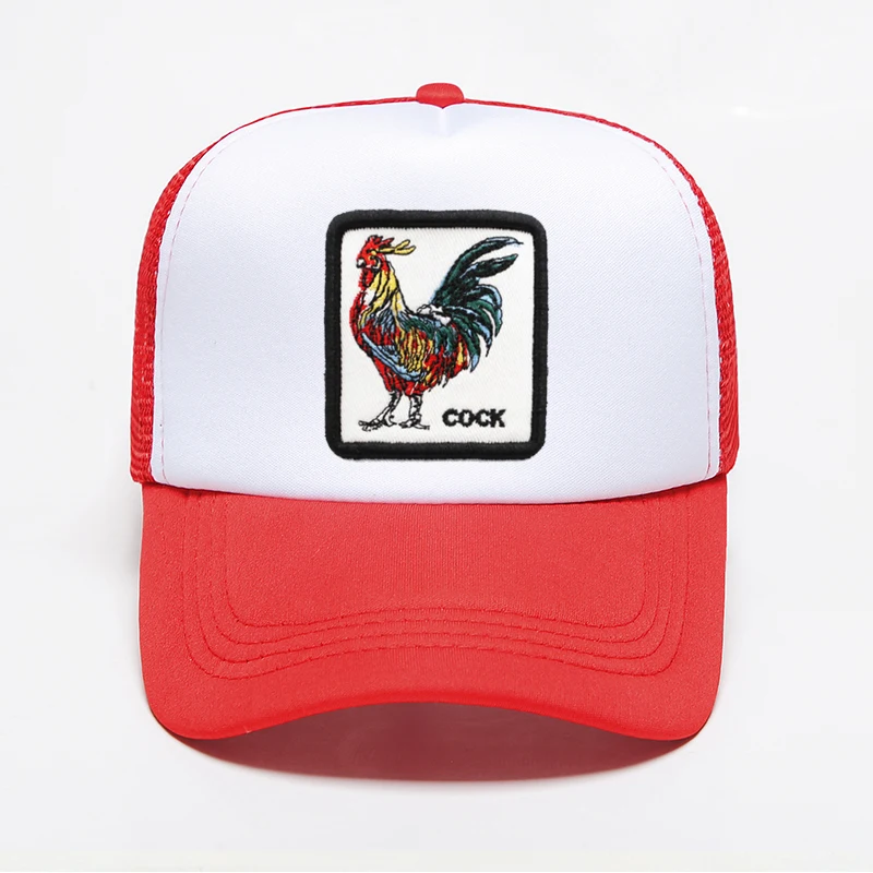 Новая модная цветная бейсбольная кепка с принтом петуха s, высокое качество, чистая ручная работа, сетка, унисекс, дышащая Регулируемая летняя кепка