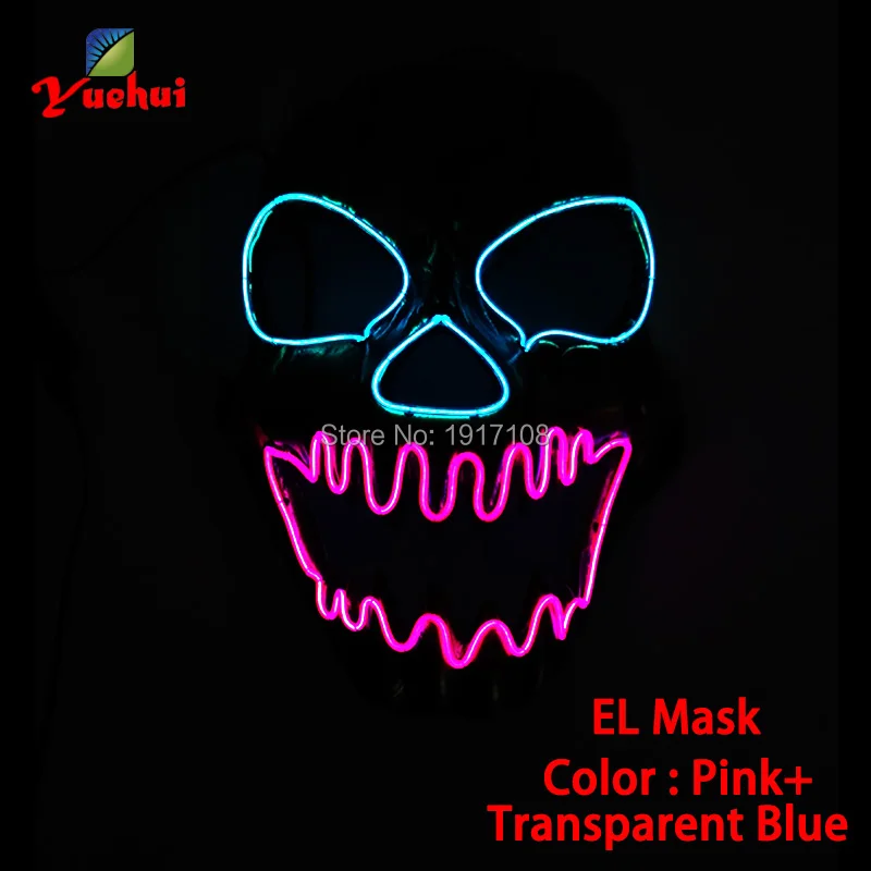10 цветов, опция Вендетта, EL wire, маска, мигающий, косплей, светодиодный, маска, костюм, аноним, маска для светящихся танцев, маски для карнавала вечеринки