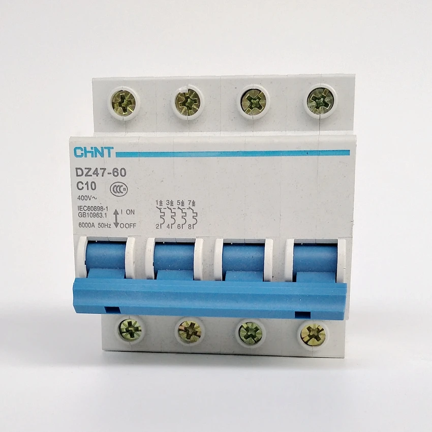 

CHINT C45N Mini Circuit Breaker DZ47-60 4P C10A 400V MCB