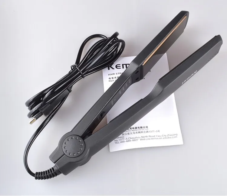 Профессиональный электронный выпрямитель для волос, утюги Kemei, Регулируемый температурный портативный керамический плоский выпрямитель, инструменты для укладки