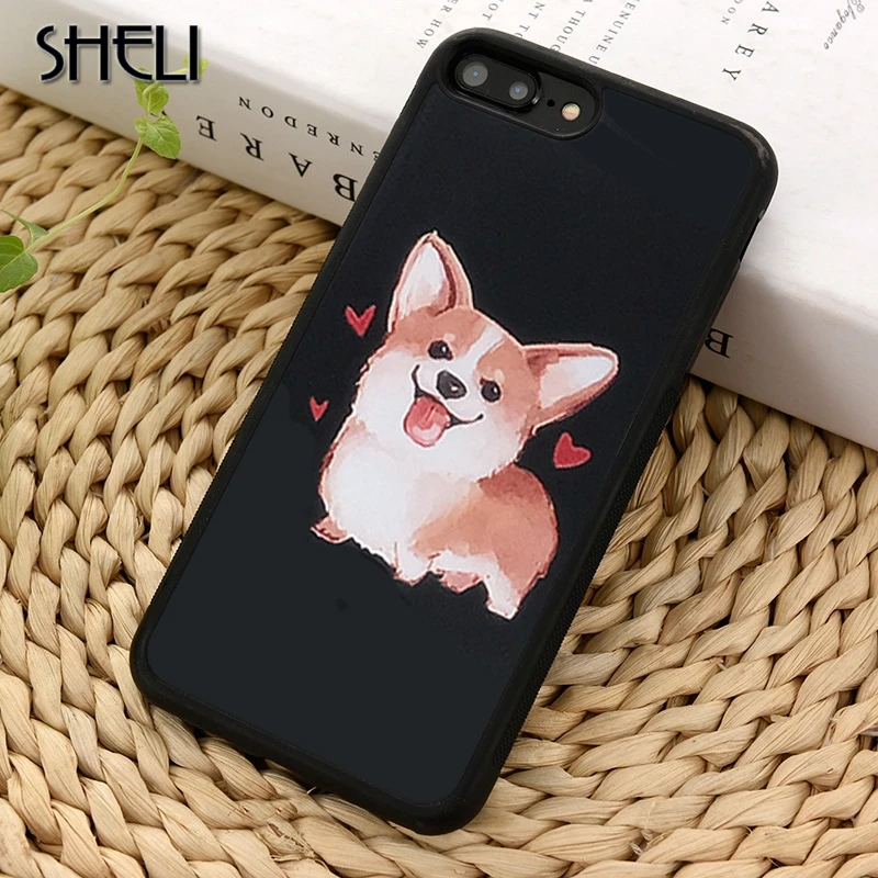 Шели супер милый корги щенок чехол для телефона iPhone 5 6 6s 7 8 plus 11 pro X XR XS max Samsung S6 S7 edge