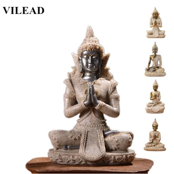 

VILEAD 11 Style Nature Sandstone Buddha Statue Thailand Buddha Figurine Hindu Fengshui Sculpture Meditation Miniature Home Decor