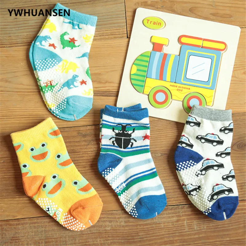 YWHUANSEN 0-2 Yrs Anti-slip Baby Socks For Boys Girls Recem Nascido Non-slip Calcetines Baby Socks Newborn Meia Infantil Menino 5