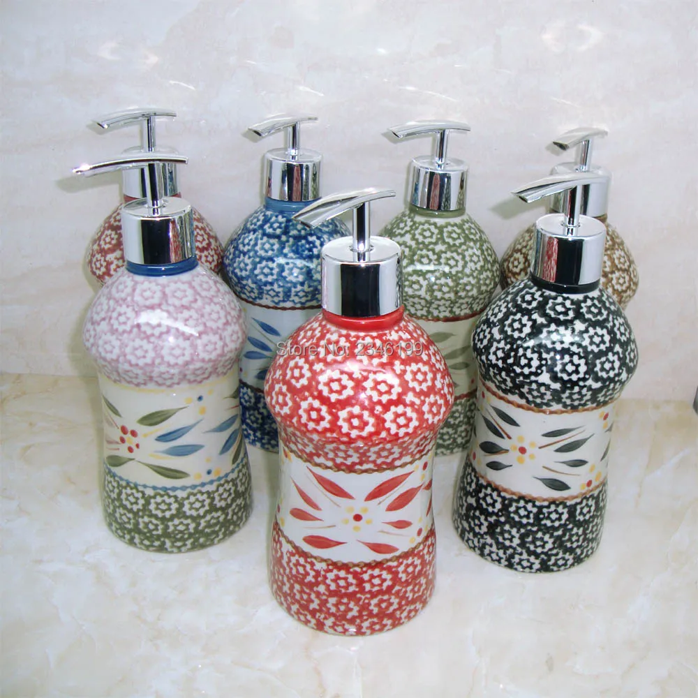 Nation Style Ceramic Emulsion Empty Bottle Soap Dispenser HighGrade