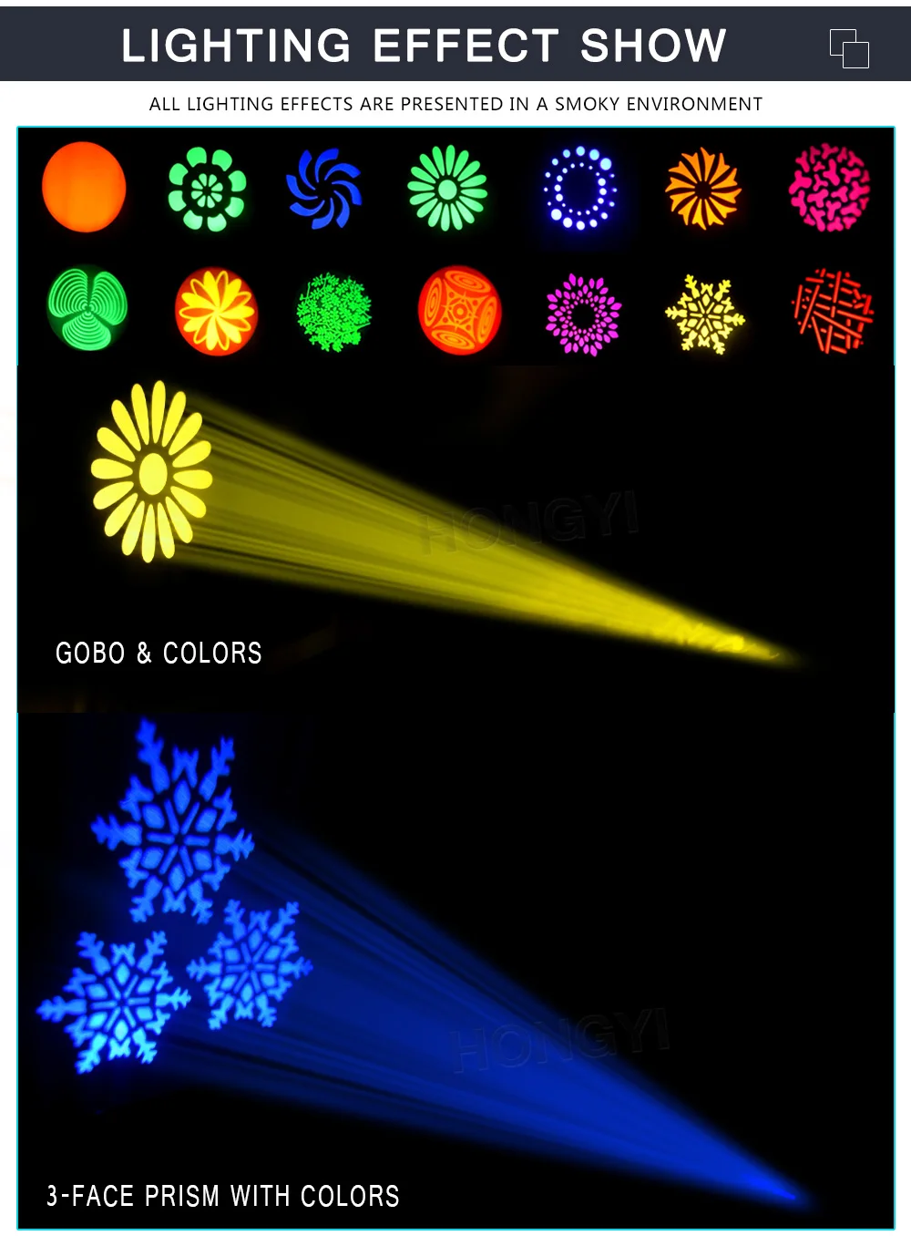 stage light moving head High brightness focus 100W gobo color with prism for DMX DJ Stage