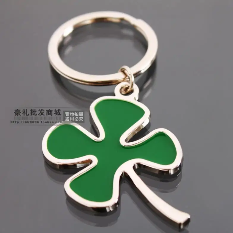 

Gift lucky four leaf clover personalized women's male pendant car lovers keychain key ring key chain