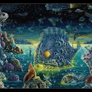 Night Trawlers Ii Laminated & Framed Poster (36 X 24)