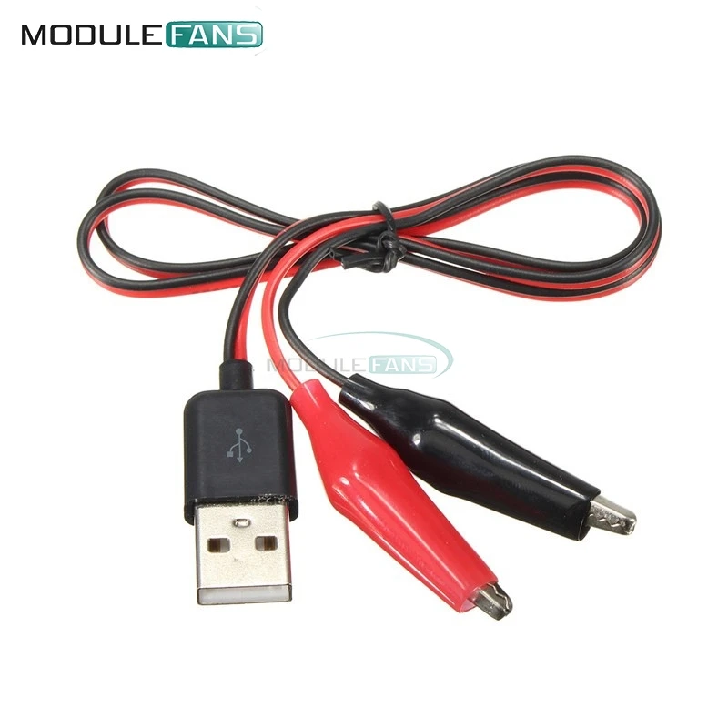 2 шт Аллигатор тестовые зажимы зажим к USB разъем питания адаптер кабель 60 см|clip