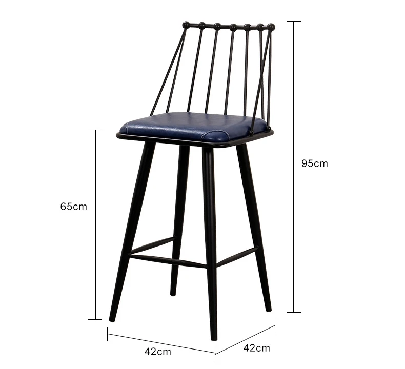 Стиль уникальный простой круглый железный стул с полым Сиденье Барный Стул 6024