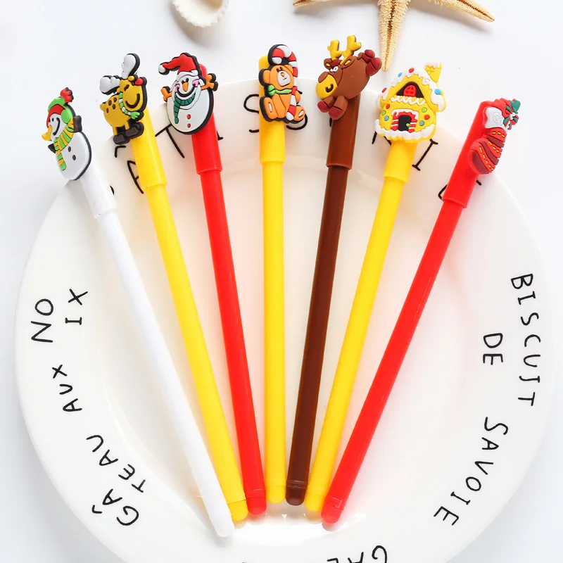 

36 PCS Christmas Series Neutral Pen Black 0.5 MM Black Students Felt-tip Pens Christmas Gift on Christmas