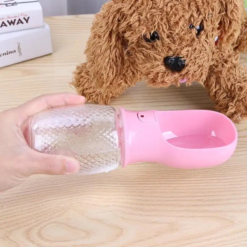 350ml Folding Portable Dogs Water Bottle Travel Dog Water Bowl Cat