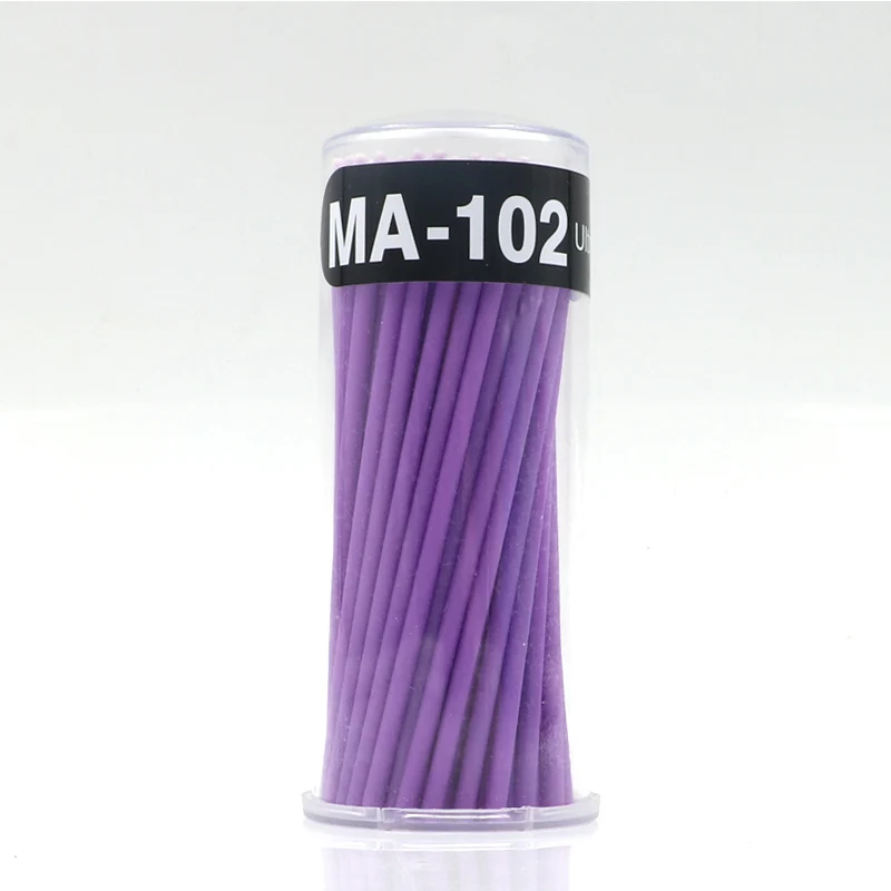 4 бутылки разовые Micro Щетки тампон-аппликатор для наращивания ресниц удаления наращивания ресниц Аппликатор Тушь Кисть для леди - Цвет: purple  x 4bottle