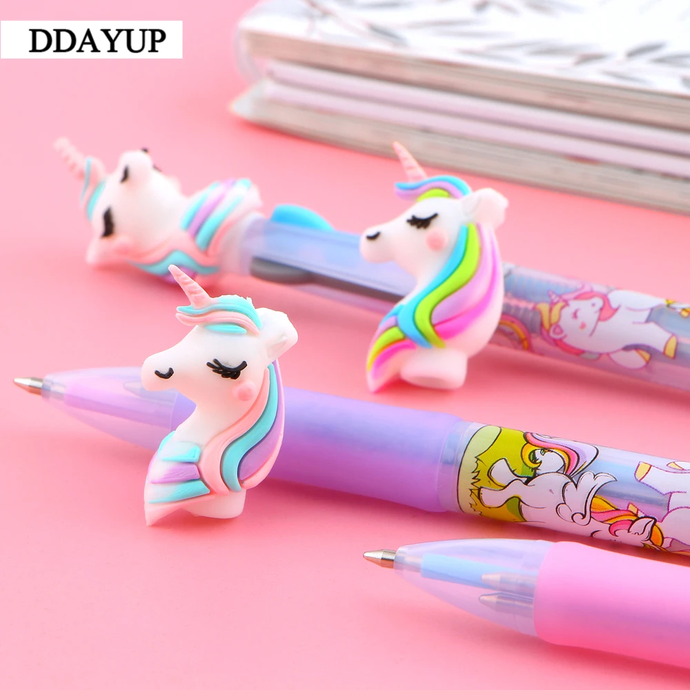 2 шт./лот Kawaii милый единорог мультфильм 3 цвета шариковая ручка Школа Офис