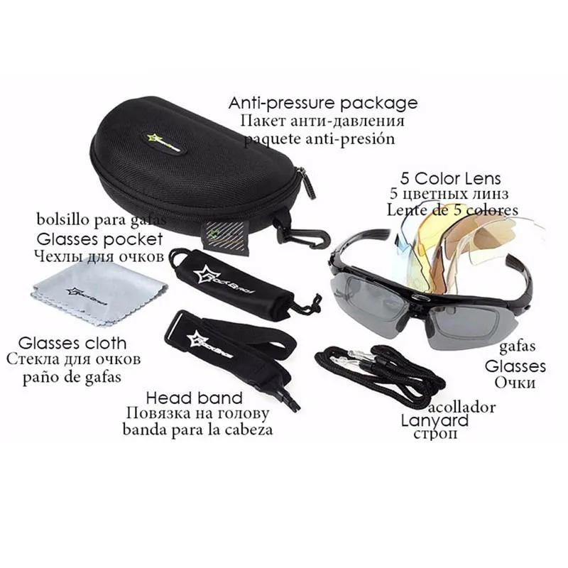 ROCKBROS, новинка, поляризационные спортивные мужские солнцезащитные очки, для шоссейного велоспорта, унисекс, MTB, для езды на велосипеде, защитные очки, 5 линз