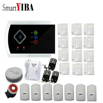 

SmartYIBA Touch Home Security Anti Theft Metal Remote Control PIR Detector Gas Leak Alarmes APP Control GSM Alarm System