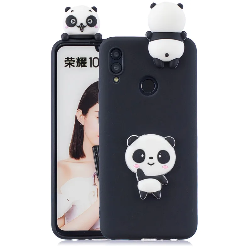 3D Милый Панда Единорог кактус силиконовый чехол для телефона на Fundas huawei Honor 10 Lite/P Smart чехол Coque для женщин и детей
