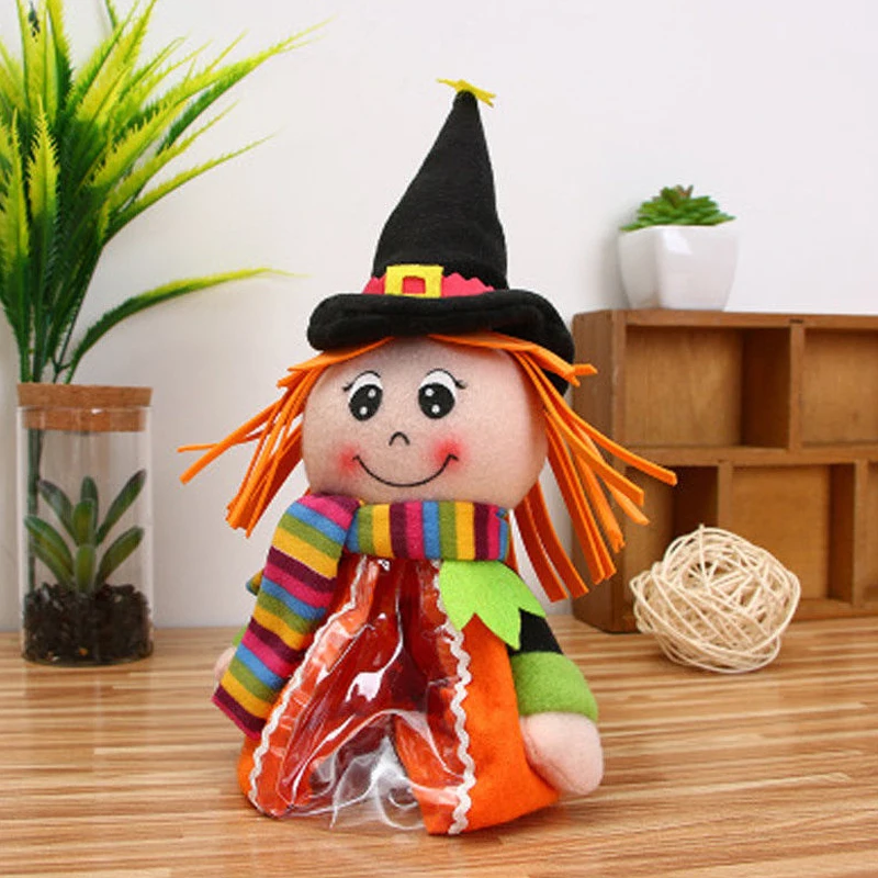 2018 new 3 Styles Halloween Candy Bags Cute Doll Candy Jar Storage Bottle Holder Kids Sweet Gift