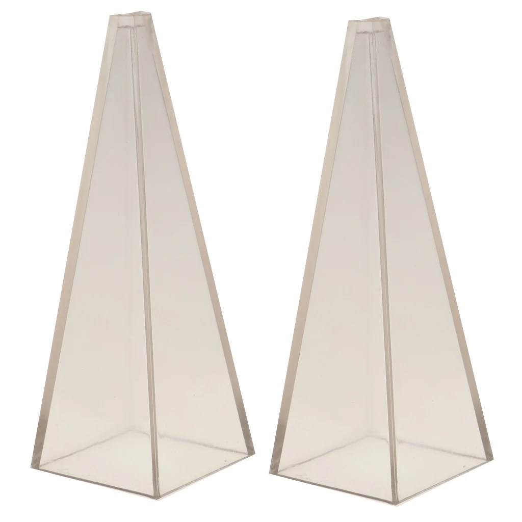 2Pcs Pyramids Shaped Plastic Candle Making Mould DIY Candles Models Craft Soap Mold Handmade - 1.97x1.97x5.91 inch