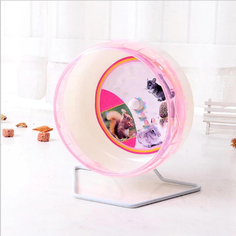 

ABSS-21Cm Hamster Squirrel Chinchilla Running Exercise Wheel Rack Running Wheel with Bracket Guinea Pig Sports Balls Toys 1Pcs