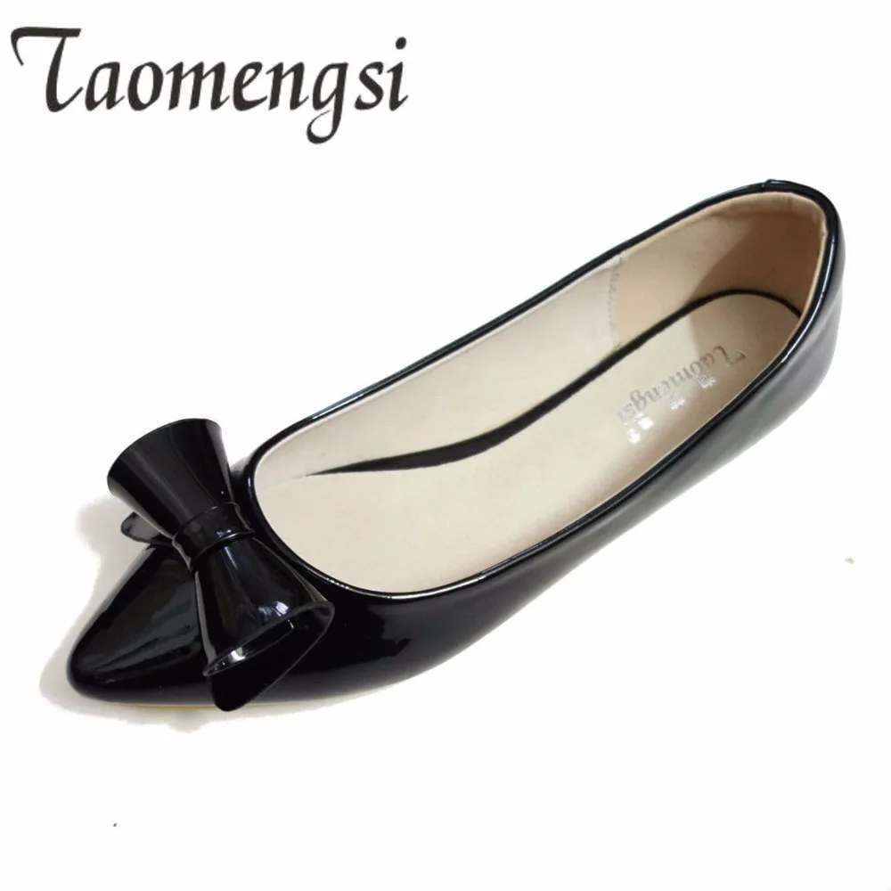 Spring Womens Flat Shoes Fashion Point Toe Flats For Autumn Ladies Black Office Work Shoes Big Size 42 43 Shallow Flats Shoes