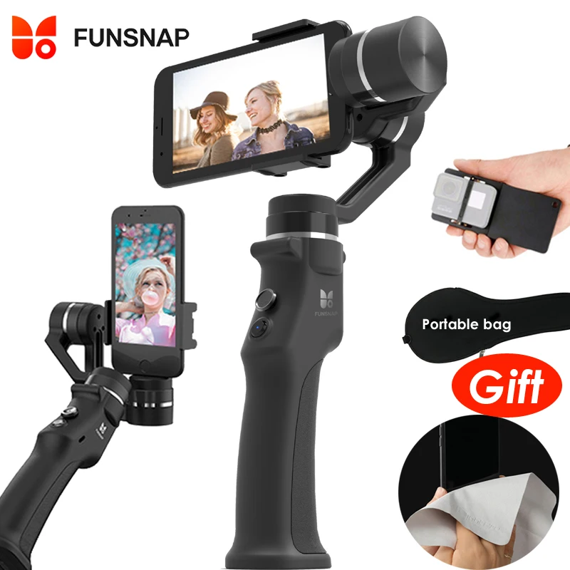 

Funsnap Capture 3 Axis Handheld Gimbal Stabilizer For Smartphone GoPro 6 SJcam XiaoYi 4k Camera Not DJI OSMO 2 ZHIYUN FEIYUTECH