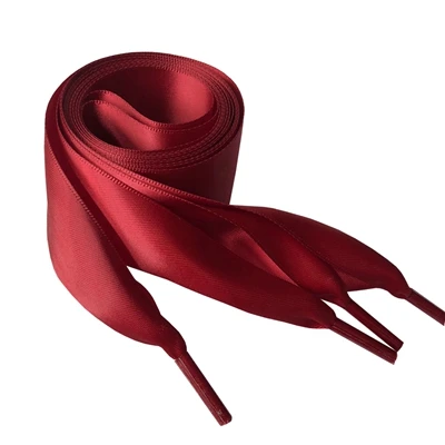 150cm/ 100cm of Extra Wide of Flat Shoe Laces Ribbon Laces of Satin 4CM Wide dark red
