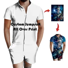Летние дизайнерские комбинезоны с логотипом, мужские комбинезоны, 3D Рукоделие принт, повседневный комбинезон, мужские пляжные комплекты, цельные наряды, плюс размер P