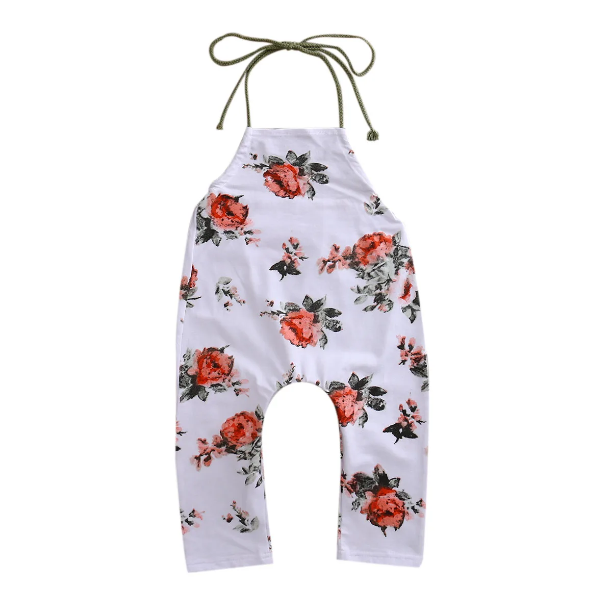 2018 Rushed Summer Newborn Toddler Kids Baby Girls Floral Romper Sleeveless Backless Halter Jumpsuit One Pieces Sunsuit Clothes | Детская
