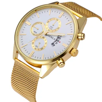 

Fashion Casual Men's Watch Stainless Steel Mesh Belt Watch F811