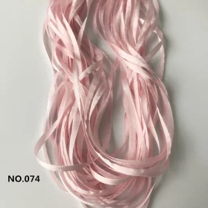 COLOR 074 4 мм 10-50mts/рулон чистого шелка однотонные ленты для вышивки, мягкие на ощупь - Цвет: COLOR 074