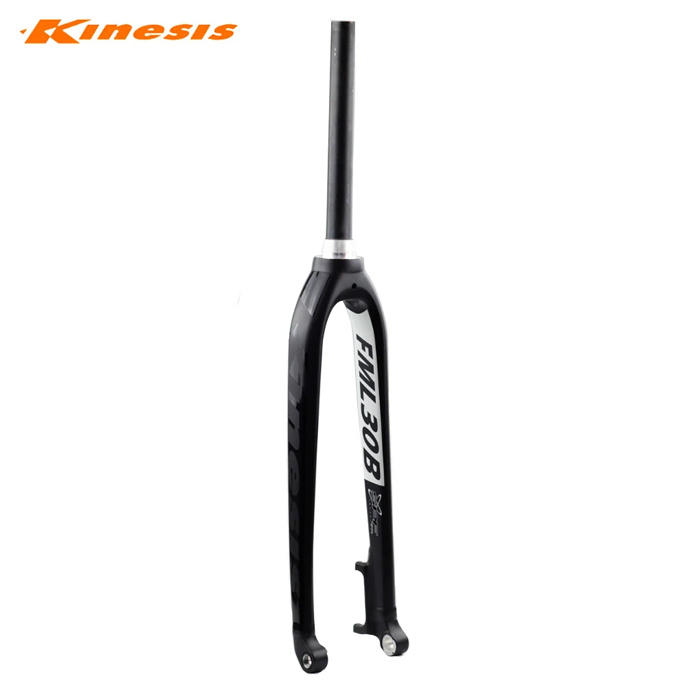 Kinesis 27," 29" алюминиевая вилка MTB жесткая коническая 1/" до 1 1/2" дисковый тормоз через ось вилки 100 мм x 15 мм с рычагом через ось