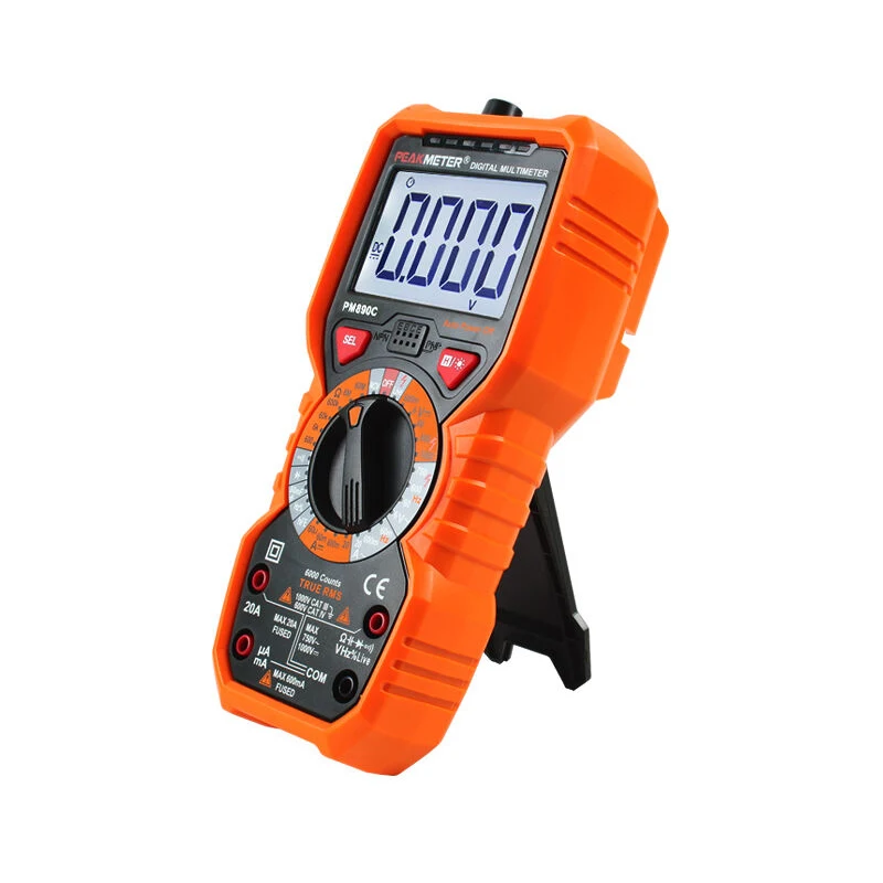 

Peakmeter 890C 890D Digital Multimeter NCV Voltage Current Resistance Tester Capacitance Frequency Temperature hFE measure tool