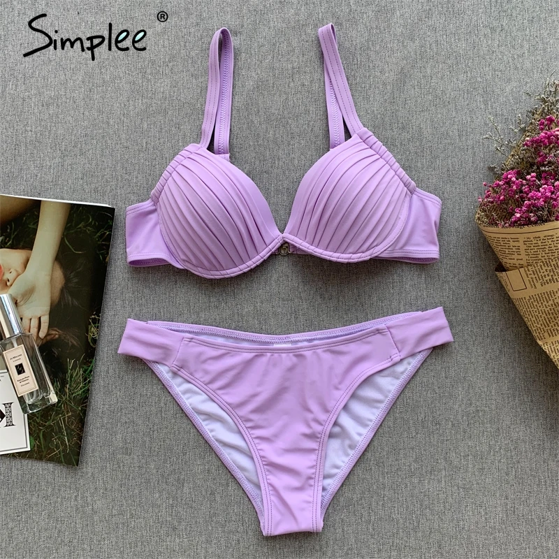 Simplee Sexy push up two-piece lingerie set women intimates Solid underwear set summer beach bra set Vocation wear open lingerie Simplee Sexy push up two-piece lingerie set women intimates Solid underwear set summer beach bra set Vocation wear open lingerie