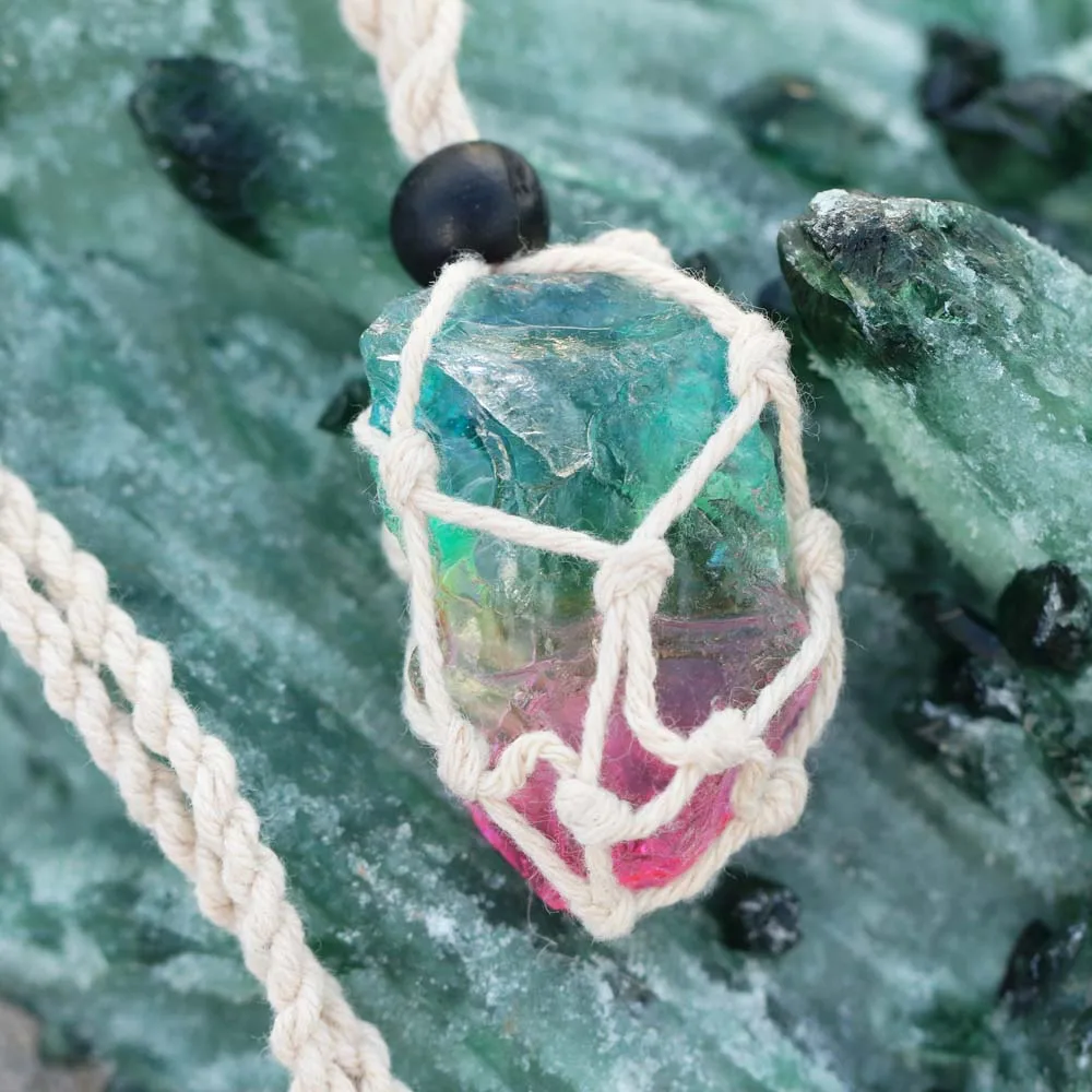 Необычное Ожерелье ручной работы с камнем, исцеляющее ожерелье из натурального камня, ювелирные изделия в стиле хиппи B061 25*25 мм
