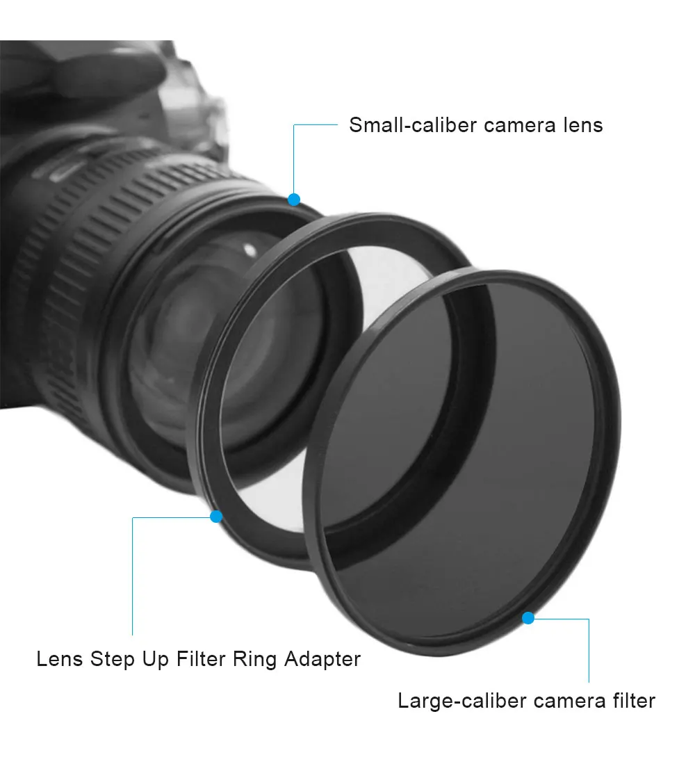 49-82 мм набор увеличивающих фильтров для объектива 49-52 52-55 55-58 58-62 62-67 67-72 72-77 77-82 мм аксессуары для фильтра объектива камеры
