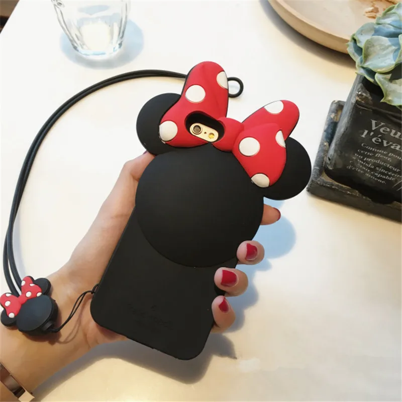 KINBOM прекрасный мультфильм 3D Минни телефона чехол для Iphone X 7 8 плюс мягкий