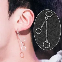 Корейские модные серьги, корейские kpop серьги, длинные серьги для мужчин и мальчиков, серьги-гвоздики для женщин и мужчин, двойные круглые аксессуары
