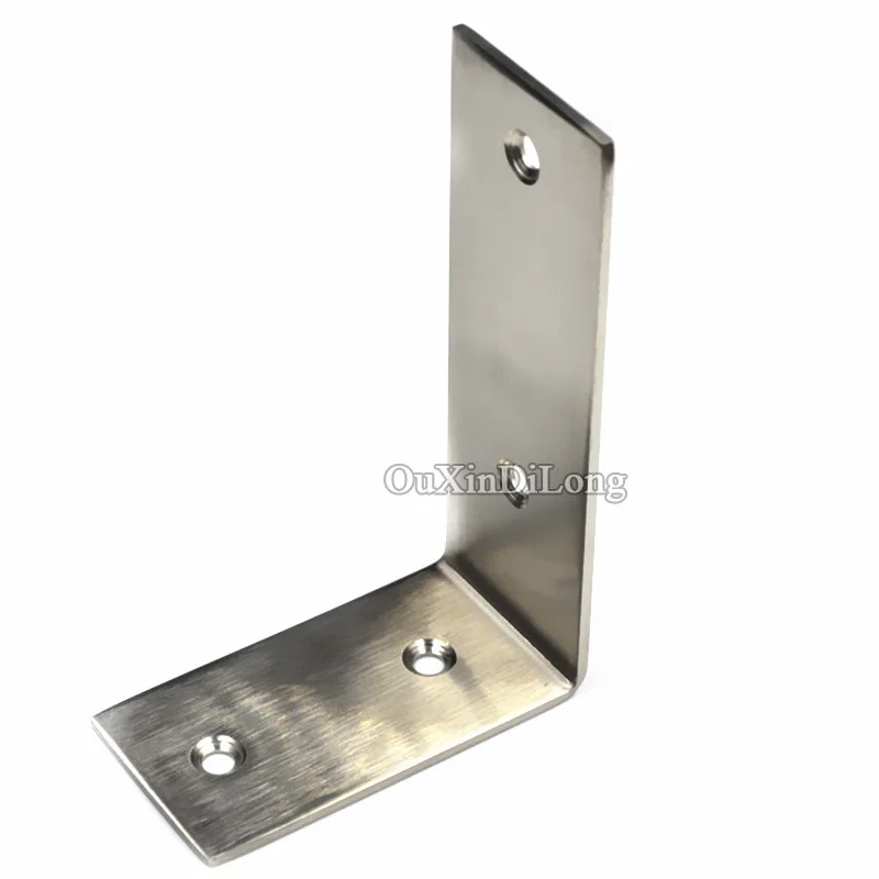 NEW 5PCS Stainless Steel Right Angle Corner Bracket L Shape Brushed