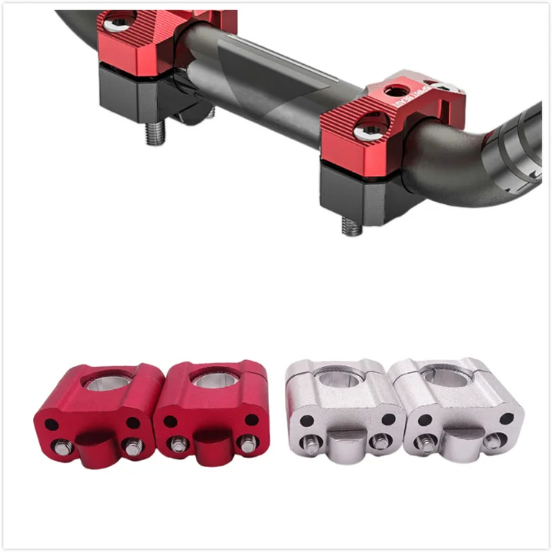 1 Пара мотоциклетный зажим Riser руль фиксированный код Ручка Бар адаптер алюминиевый Универсальный для 22 мм-25 мм яма грязи рамы фитинги