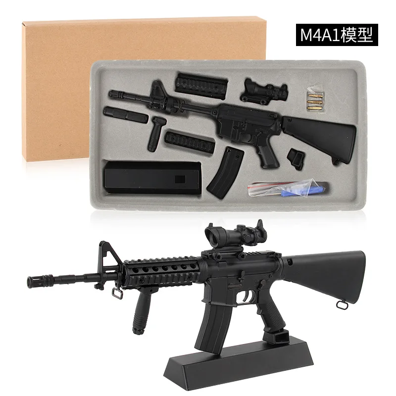 Najtaniej 13 Alloy M4A1 karabin szturmowy karabin wojskowy montaż pistolet Model Melal wymienny nie może strzelać chłopiec prezent