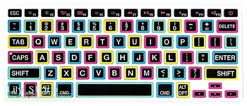 

For Macbook Pro 13 15 With Or W/Out Retina Silicone Skin For Macbook Air 13.3 Big Font And Multi-Color Rainbow Keyboard Cover