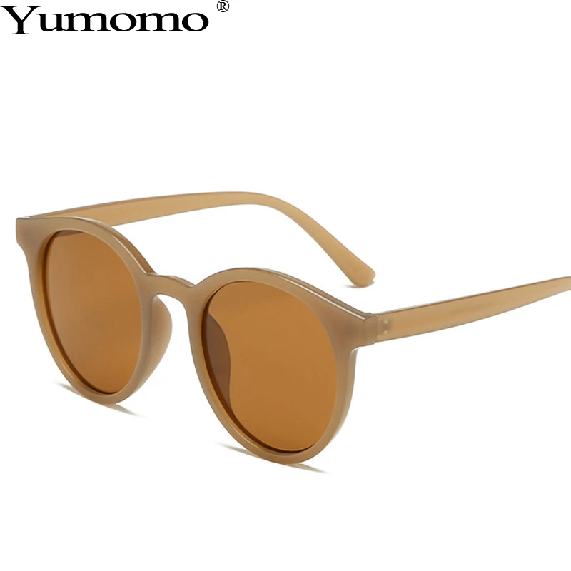 Винтажные небольшие круглые солнцезащитные очки женские 2019 новые модные роскошные брендовые дизайнерские молочные чайные цветные
