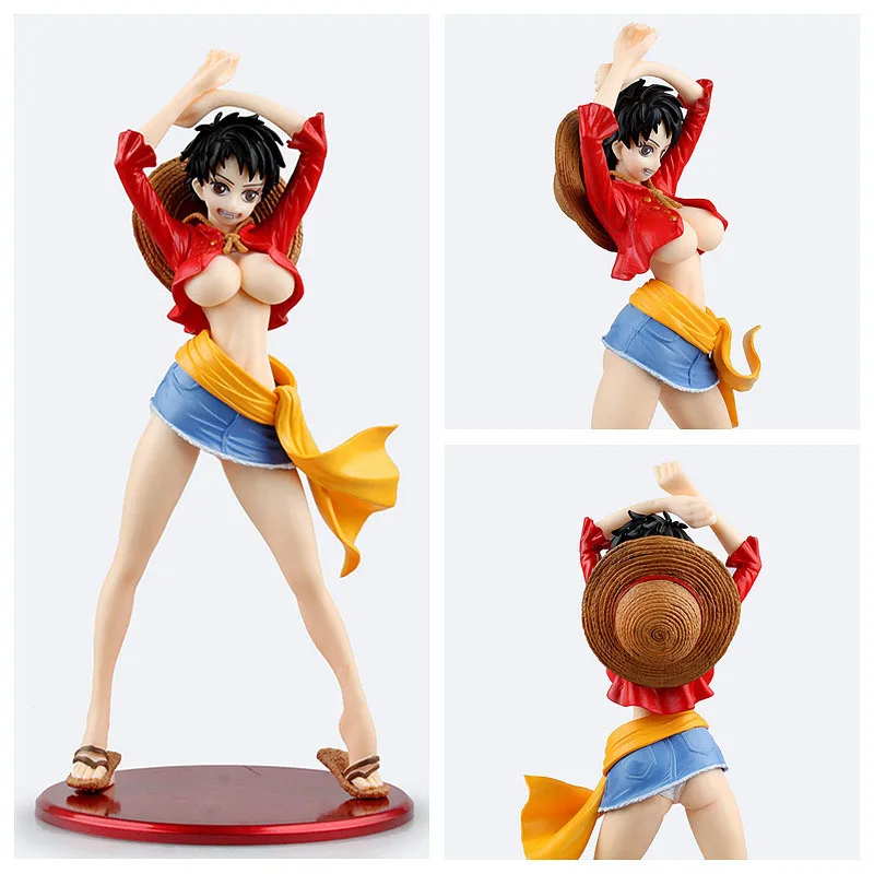 

20CM Japanese Anime One Piece POP Sexy Girls Cosplay Luffy PVC Action Figure Model Toy Collection