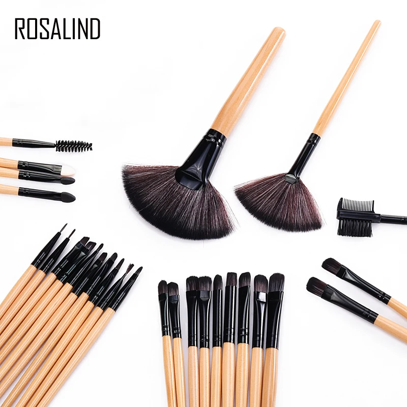 

ROSALIND 32pcs Make Up Brushes Cosmetic Soft Synthetic Hair Pince Set Pinceaux Maquillage Makeup Set Powder