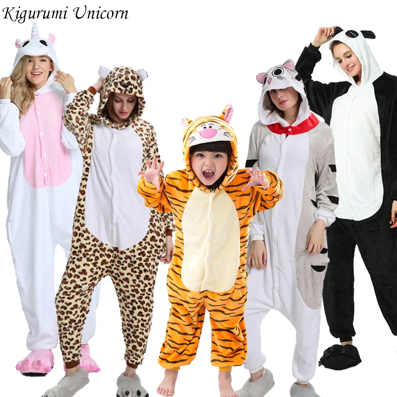

Boys Girls Pajamas Sets Kigurumi Unicorn Pajamas For Women Men Onesie Adults Animal Panda Stitch Sleepwear Cosplay Pyjamas Kids
